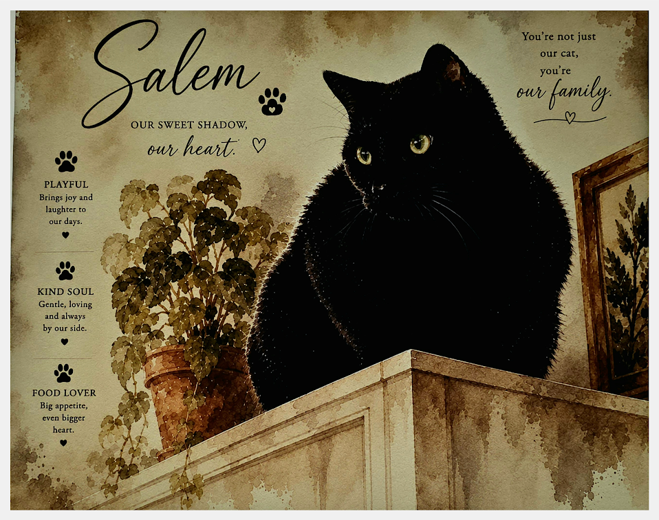 Personalised Pet Portrait Canvas